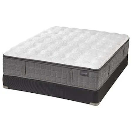 Queen 15" Coil on Coil Plush Luxe Top Mattress and Semi-Flex Grid Foundation